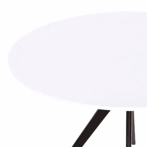 Core Products Aspen 5-Piece Dining Set with Rectangular White Wood Table and 4 Grey Diamond Stitch Fabric Chairs – 2