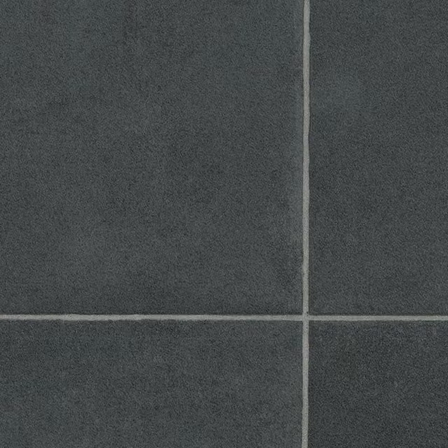 Vinyl Flooring UK Dark Grey Stone Effect 2.0mm Vinyl Flooring Sheet in Black, W x D: 400 x 400 cm