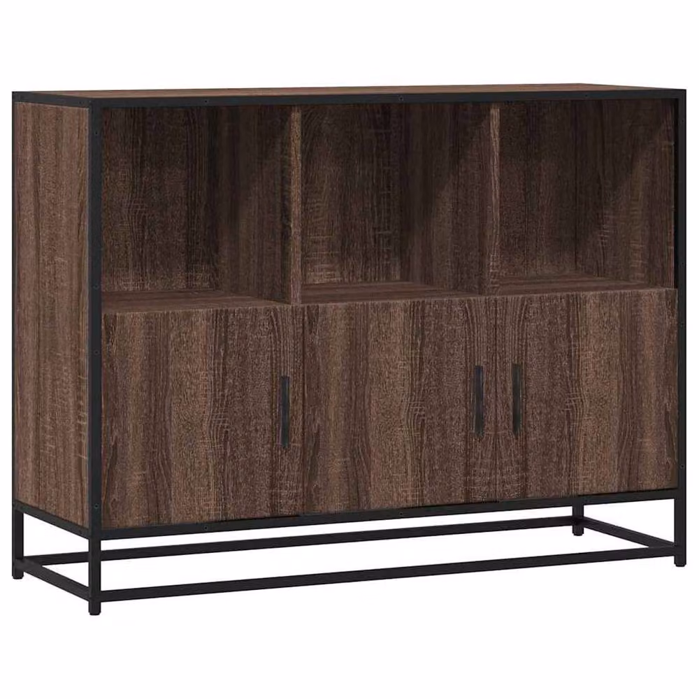 Berkfield Home Brown Oak Sideboard, W/D/H: 100 x 35 x 76 cm – 3
