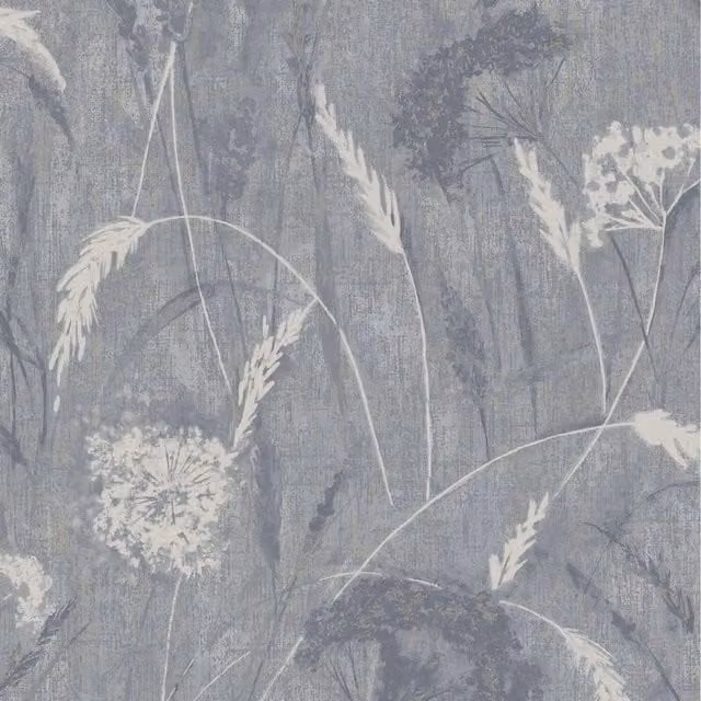 Holden Decor Botanical Floral Blue Paper Wallpaper Roll