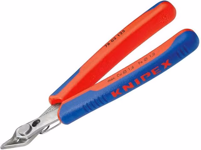 Knipex Electronic Super Knips Side Cutter in Red, Blue and Multicolour Steel – 3