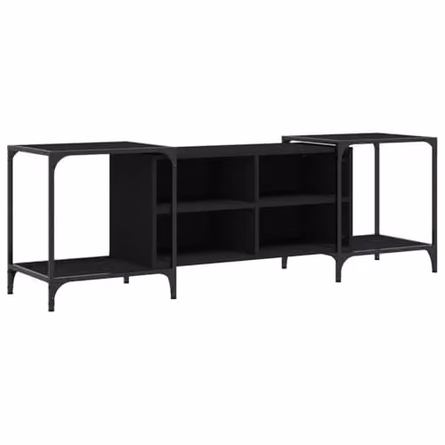 vidaXL Industrial Style TV Cabinet in Black, W/D/H: 153 x 37 x 37 cm
