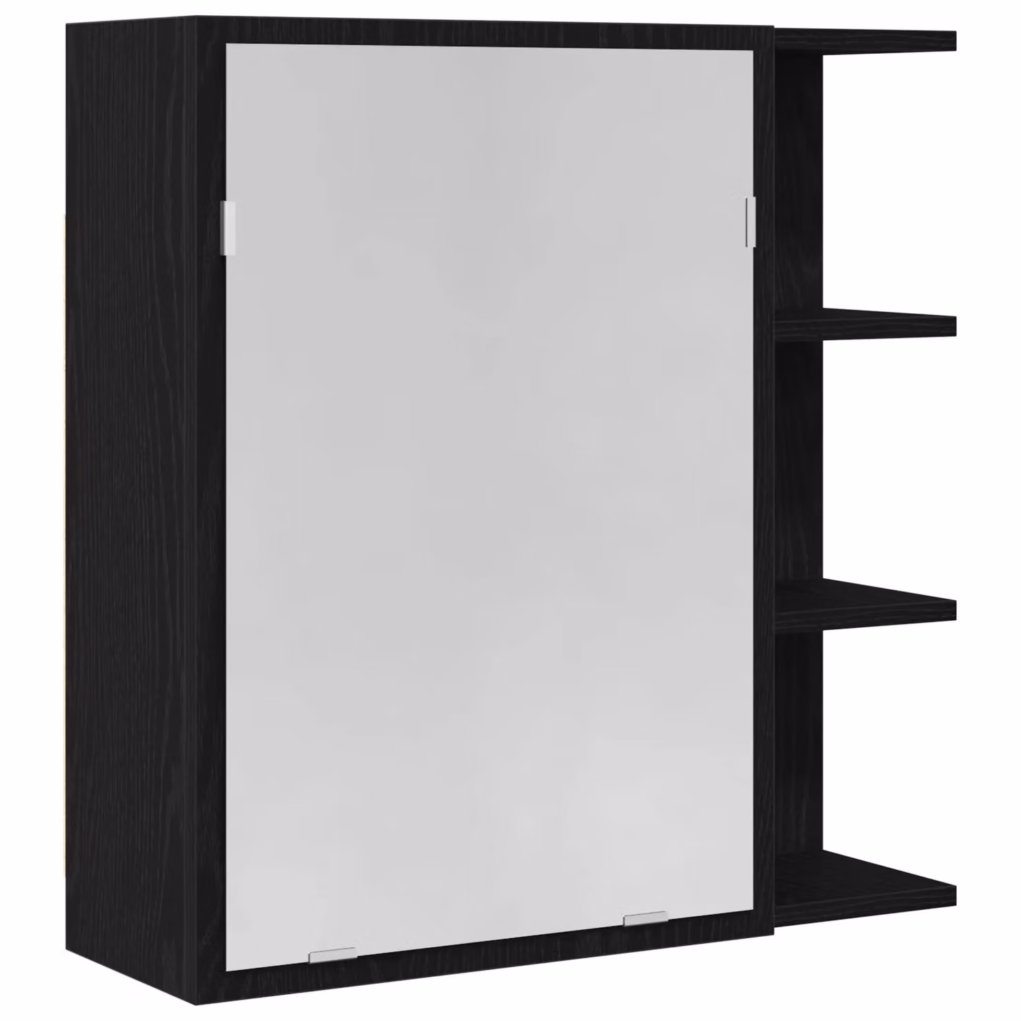Berkfield Home Black Modern Wall Mounted Bathroom Mirror Cabinet with Internal Shelves, W/D/H: 62.5 x 20.5 x 64 cm – 2