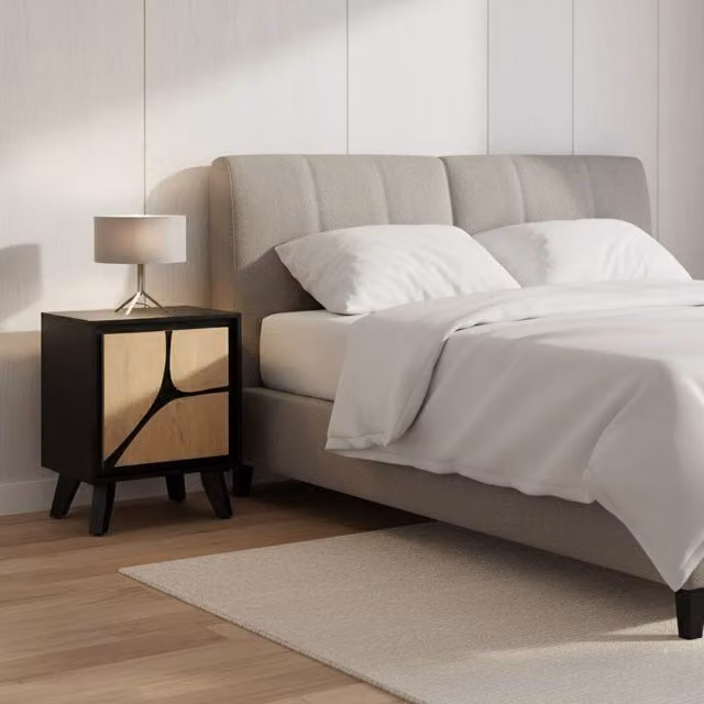 IH Design Dusk Mango Wood Bedside Table in Tan – 1