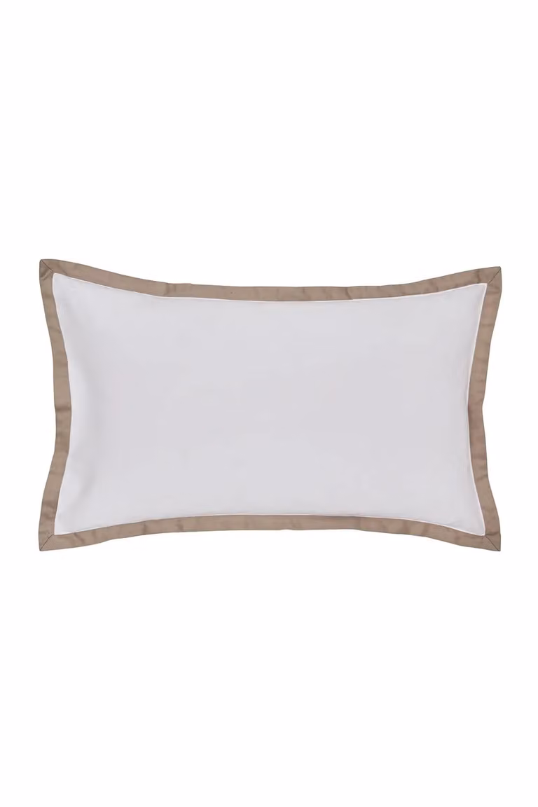 1951 Olenna Luxury 250 Thread Count Cotton Mako Satin Duvet Cover and Pillowcase Set in White or Brown, 200 x 200 cm