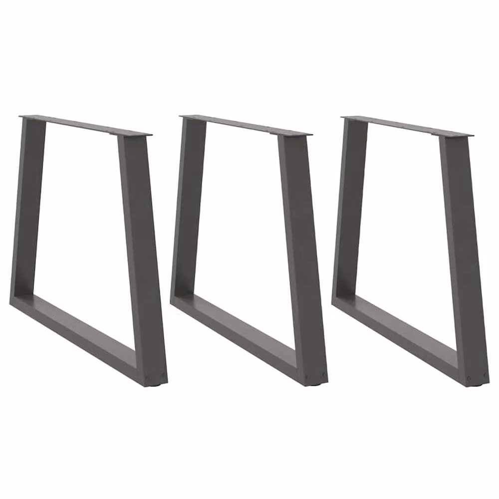 Berkfield Home V-Shape Dining Table Legs, 3 Piece Set, Anthracite Grey Steel, H: 72-73.3 cm x W: 100 cm – 1