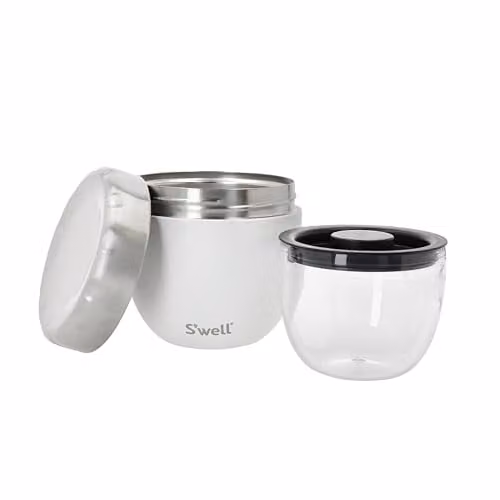 S'well Eats 2-in-1 Food Bowl with Screw-Top Lid, 636ml, White