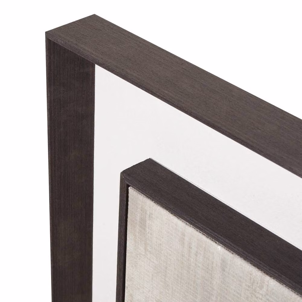 Wyld Haus Chatillon Large Framed Abstract Gradient Painting on Linen in Brown – 3