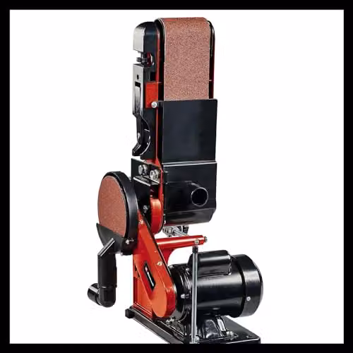 Einhell 380W 2-in-1 Benchtop Belt and Disc Sander in Red and Black – 8