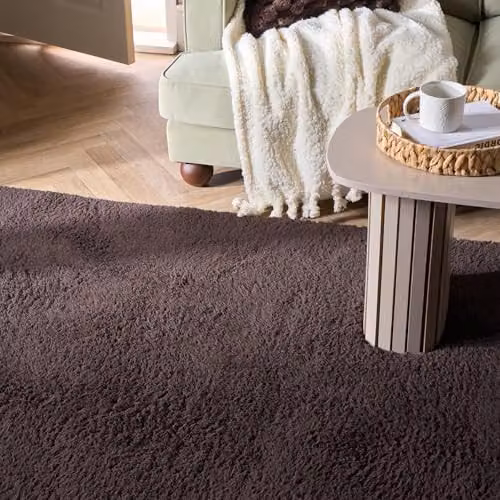 OHS Modern Shaggy Teddy Pile Area Rug, Brown, W: 160 cm, L: 230 cm – 2