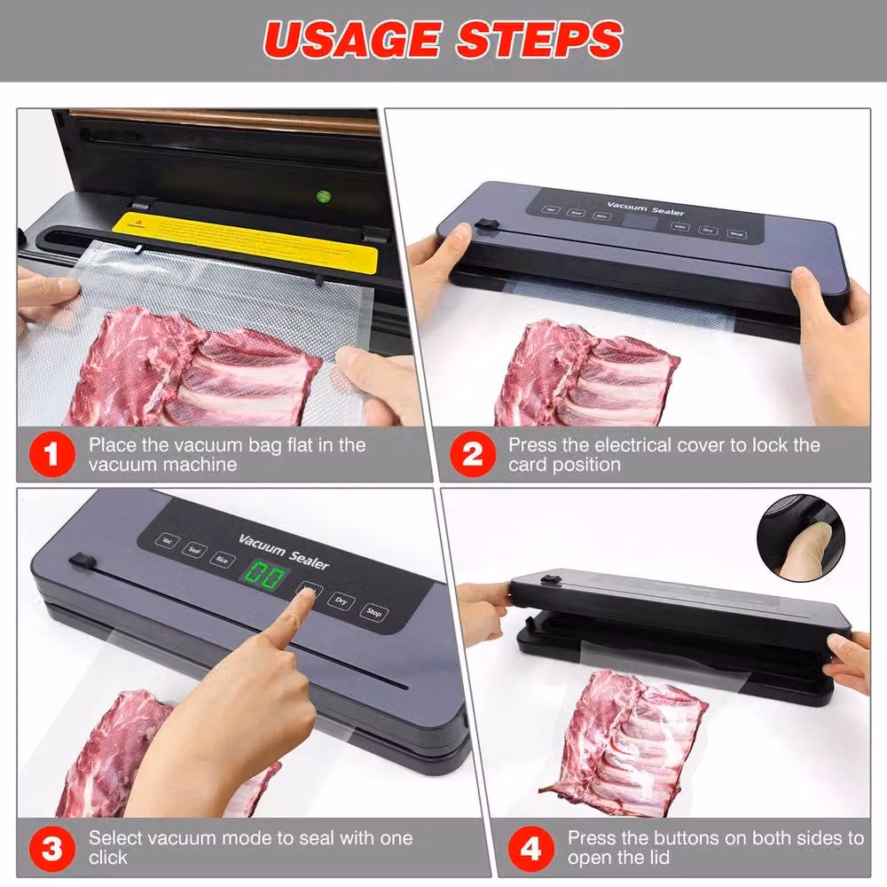 FLAVORA New Automatic and Manual Vacuum Food Sealer in Grey – 6