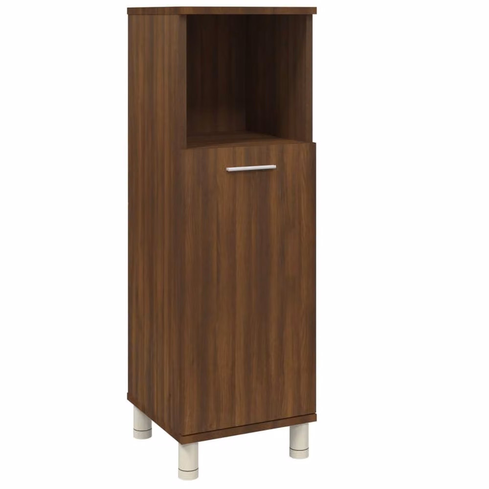 Berkfield Home Spacious Bathroom Cabinet in Brown Oak, W/D/H: 30 x 30 x 95 cm – 2