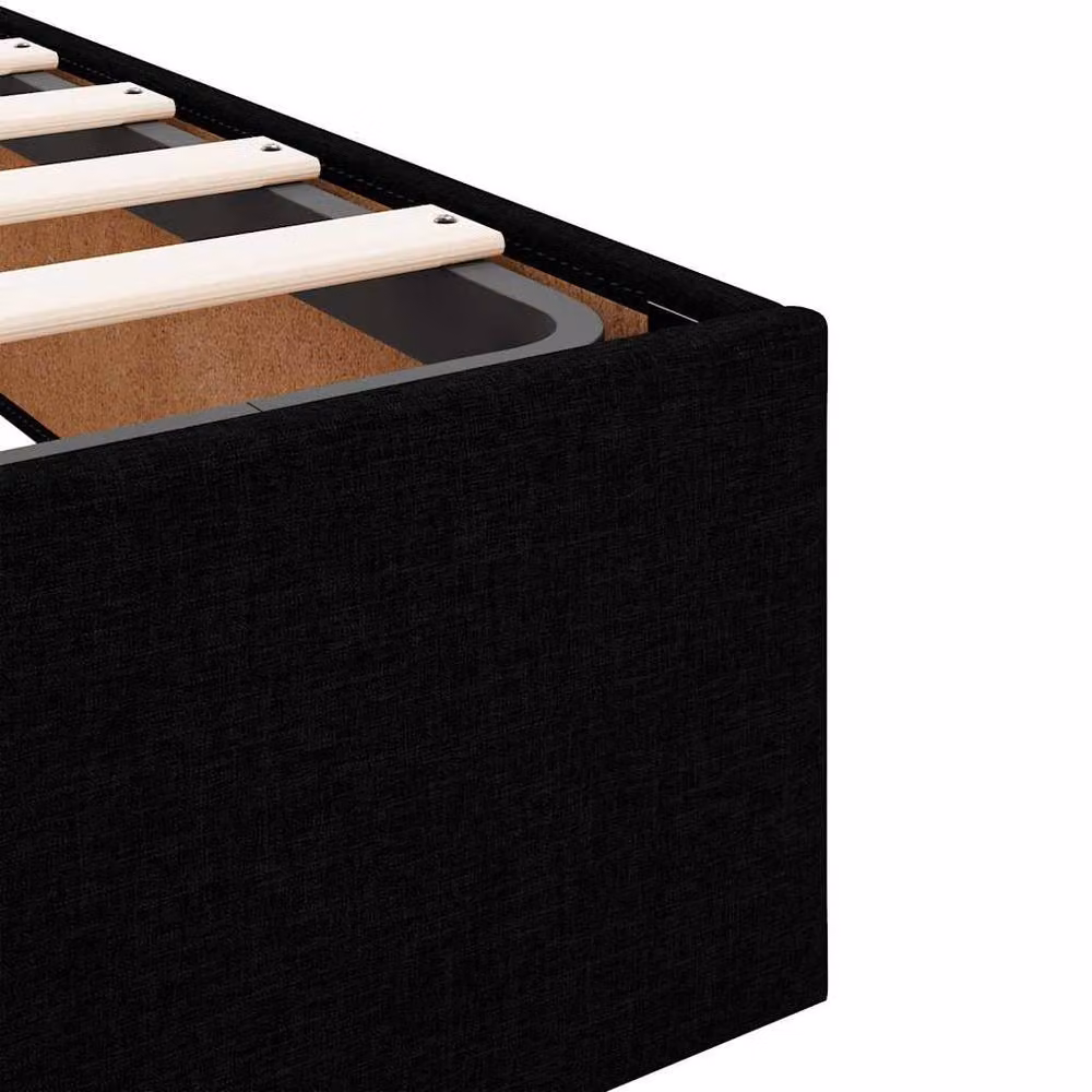 Berkfield Home Super King Ottoman Bed Frame in Black Fabric with Lift Up Base – 3
