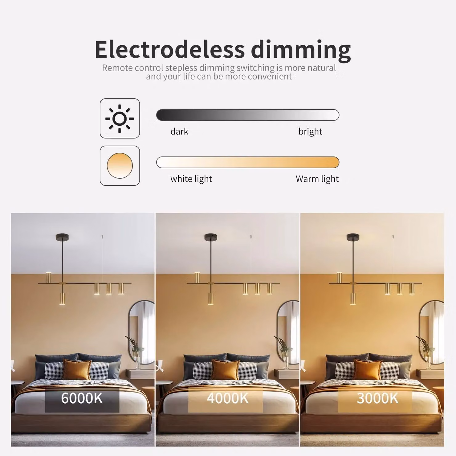 Garwarm 5-Light Modern Dimmable LED Pendant Light in Gold and Black – 3