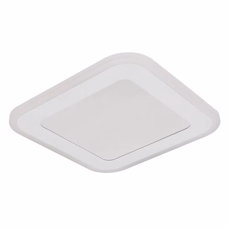 Netlighting Lamela Square Semi Flush Ceiling Light in White Matt with LED 4000K, W/D/H: 40 x 40 x 12 cm