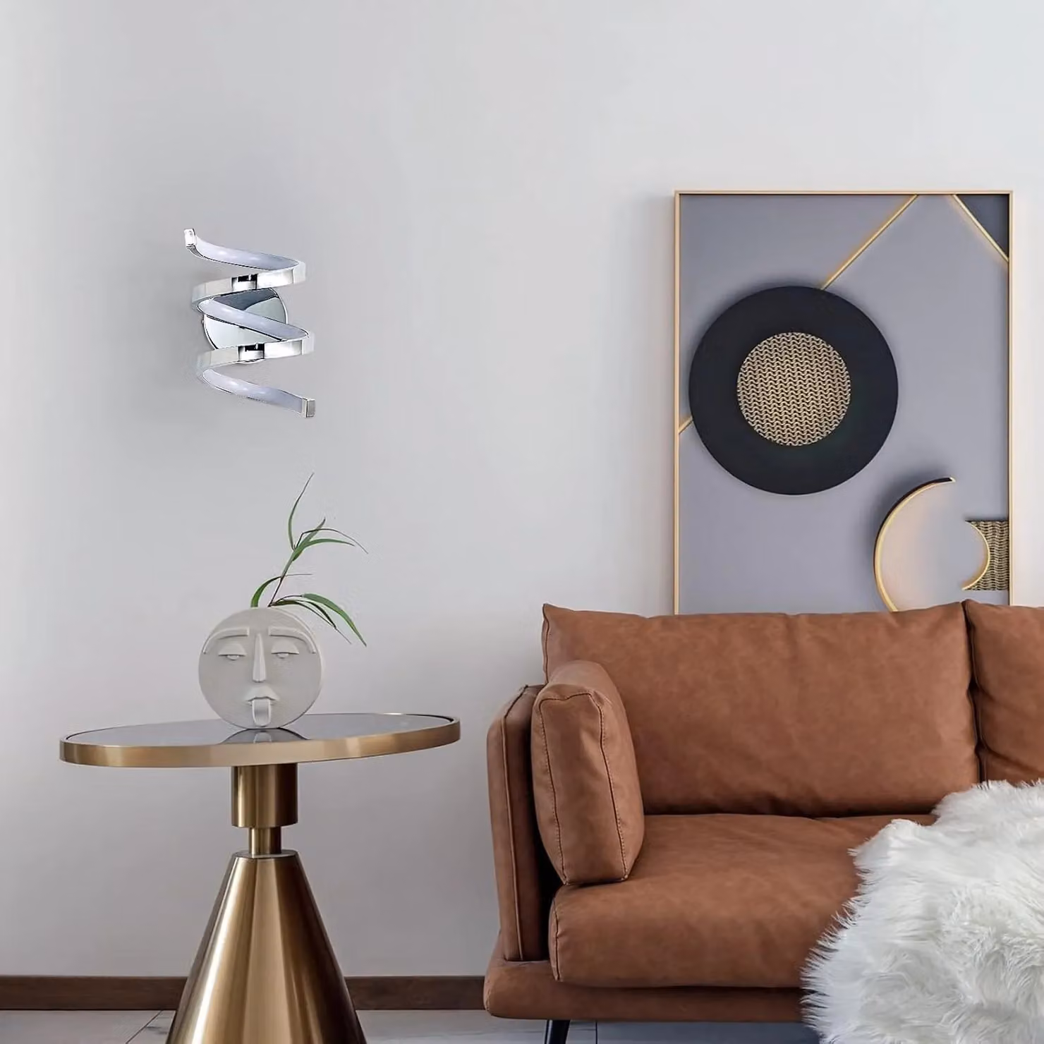 COMELY 18W Modern LED Up and Down Wall Light in Silver with 6000K Cool White Light – 4