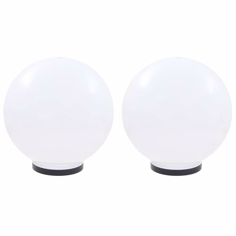 Berkfield Home LED Spherical Bowl Lamps in White, 2 Pack, Diameter: 40 cm – 2