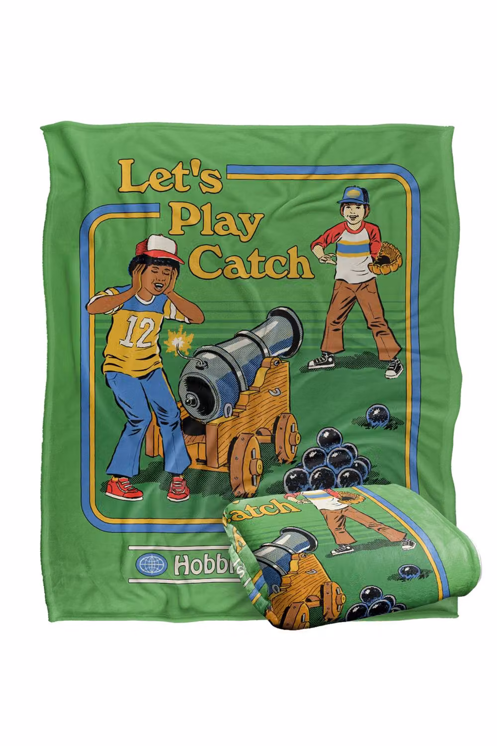 Steven Rhodes Let's Play Catch Super Soft Silky Touch Fleece Throw Blanket, Multicolour, W/D/H: 91 x 147 cm – 2