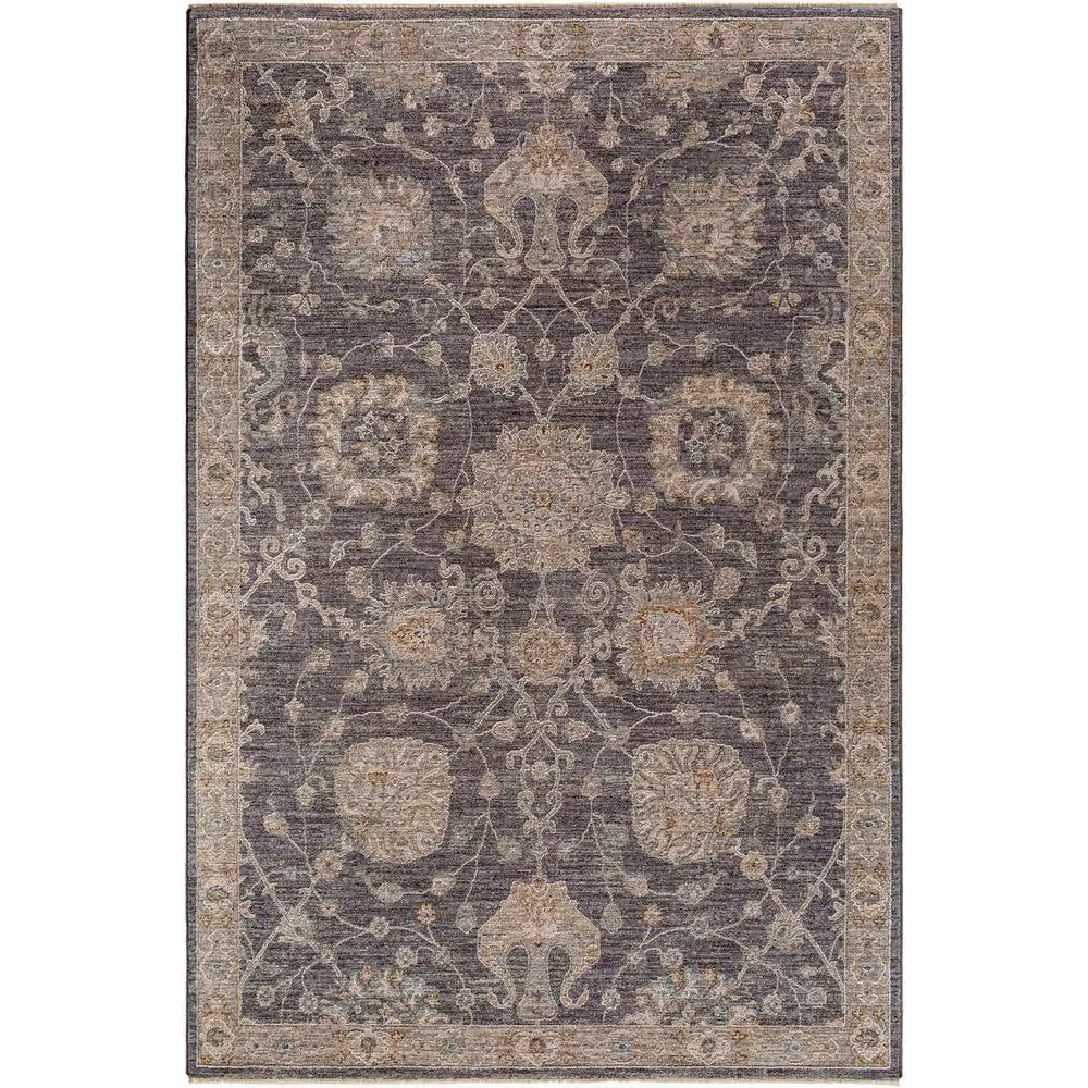 Livabliss Avant Garde Boho Oriental Living Room Rug with Fringes in Anthracite, W: 150 cm, L: 230 cm – 2