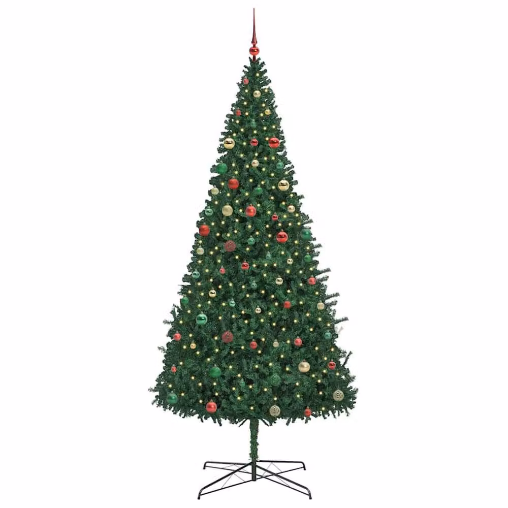 Berkfield Home Green Christmas Tree with Decorative String Lights, 400 cm – 3