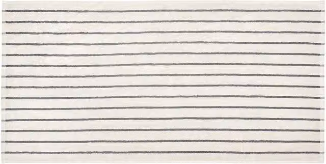 Blomus ARTO Striped Cotton Terry Towel in Dark Grey Moonbeam/Magnet, W: 50 cm, L: 100 cm