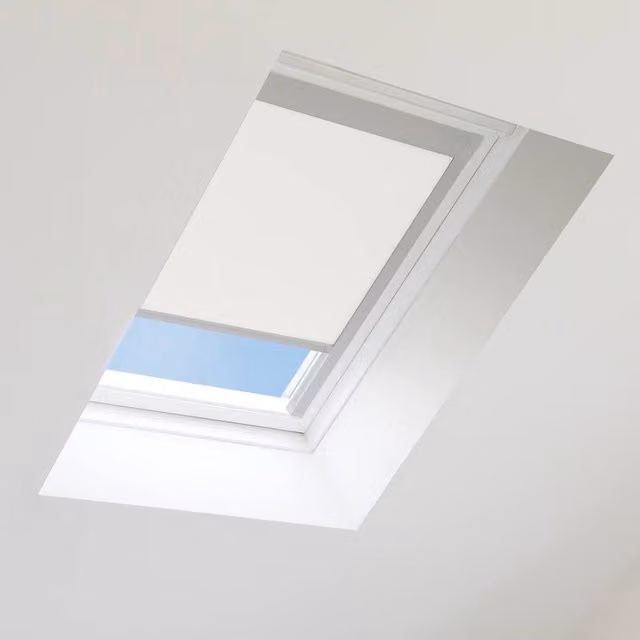 Bloc Blinds Thermal Insulating Blackout Blind for Velux Roof Windows, White and Silver