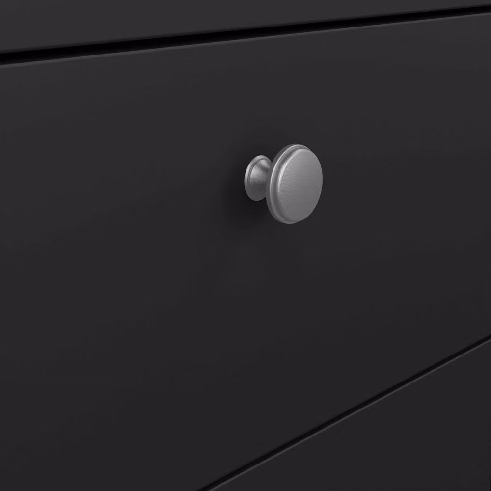 Wyld Haus Gossmere Matt Black Modern Writing Desk with Single Pedestal, W/D/H: 120.4 x 48.0 x 76.5 cm – 3