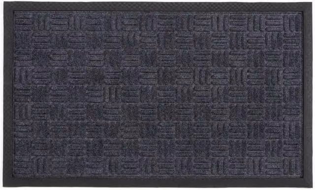 Esselle Millbrook Grey Polypropylene Rectangular Mat, W: 45 cm, D: 75 cm – 1