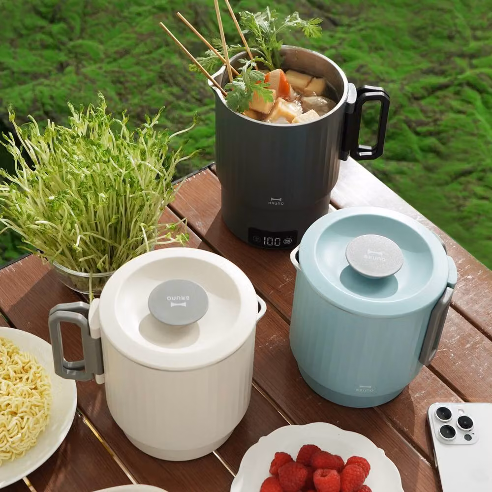 BRUNO Digital Travel Pot with Timer in Beige/White – 4