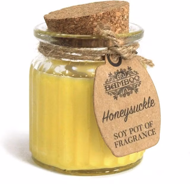 KDMK Honeysuckle Floral Soy Pot of Fragrance Candle, Yellow, 20 g