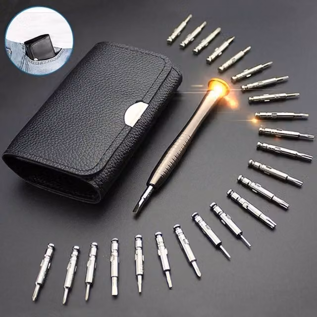 FLAVORA 25-Piece Magnetic Multi-purpose Repair Tool Kit in Metallic Silver – 1