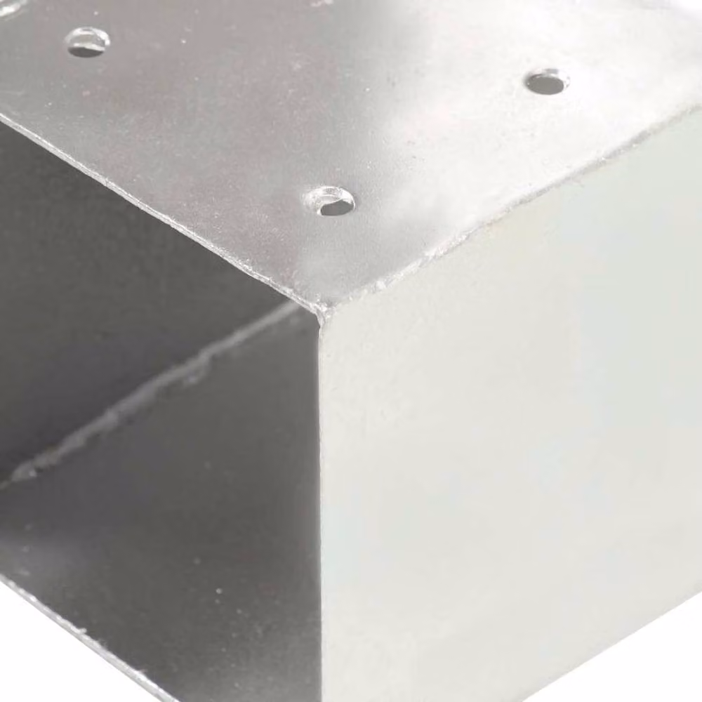 Berkfield Home T-Shape Galvanised Metal Post Connectors, Silver, 4 Pack – 2