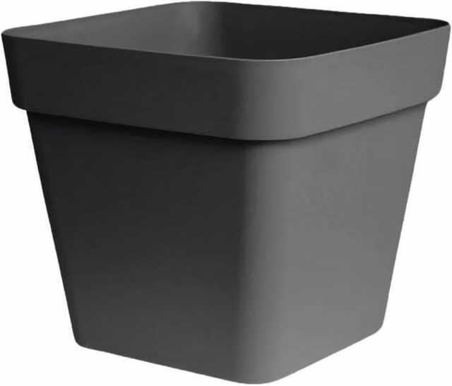 Lemon Pavilion Furniture and Decor Cleo Square Planter Tub, Black, W: 40 cm, D: 40 cm, H: 39 cm – 1