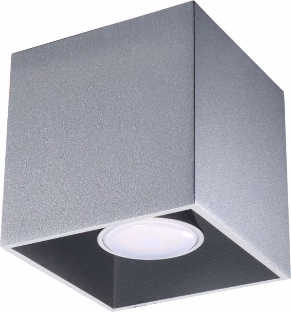 Sollux Lighting QUAD 1 Modern Ceiling Lamp in Black and Grey