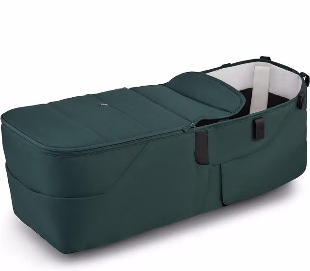 Bugaboo Donkey 6 Twin Carrycot in Fern Green and White Cotton Textile