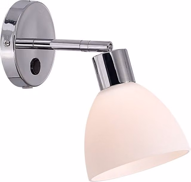 Nordlux Ray E14 Wall Light in Chrome and Silver Metal – 1