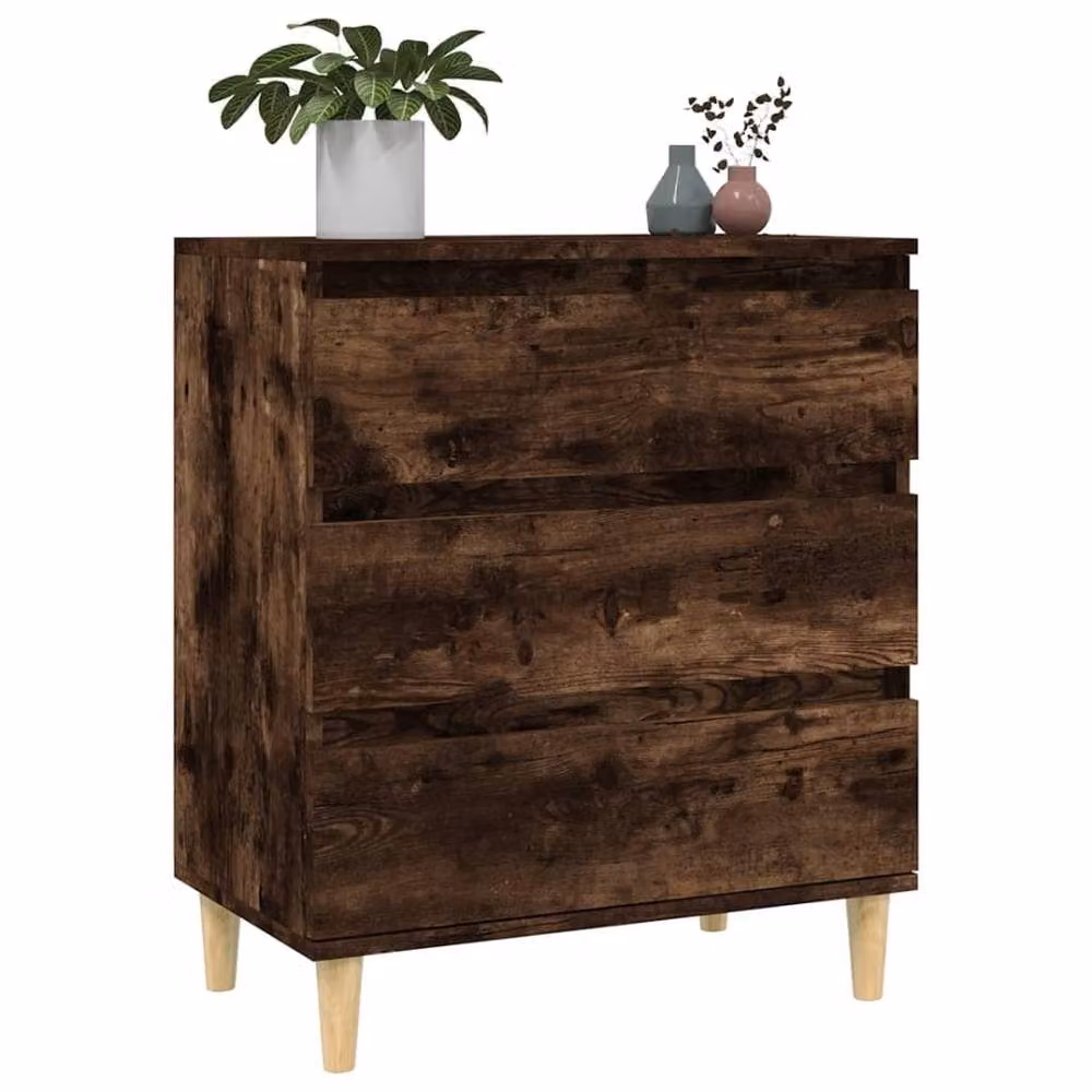 Berkfield Home Smoked Oak Sideboard in Brown, W/D/H: 60 x 35 x 70 cm – 3