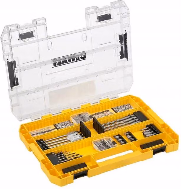 DeWalt 80 Piece Yellow Metal Drill Bit Set with Bit Holder