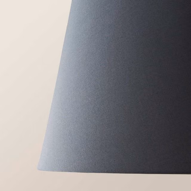 ValueLights Aspen Large Tapered Fabric Pendant Lamp Shade in Grey – 1