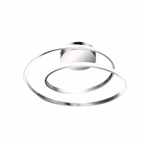 Cosylyte Alston Double Ring LED Ceiling Light, Modern Dimmable Flush Light in Silver, 3700lm, 3000K Warm White – 1