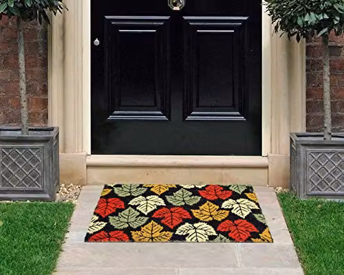 Coco&Coir Maple Rain Natural Coir Entrance Door Mat with Leaves Design, W/D: 75 x 45 cm – 2