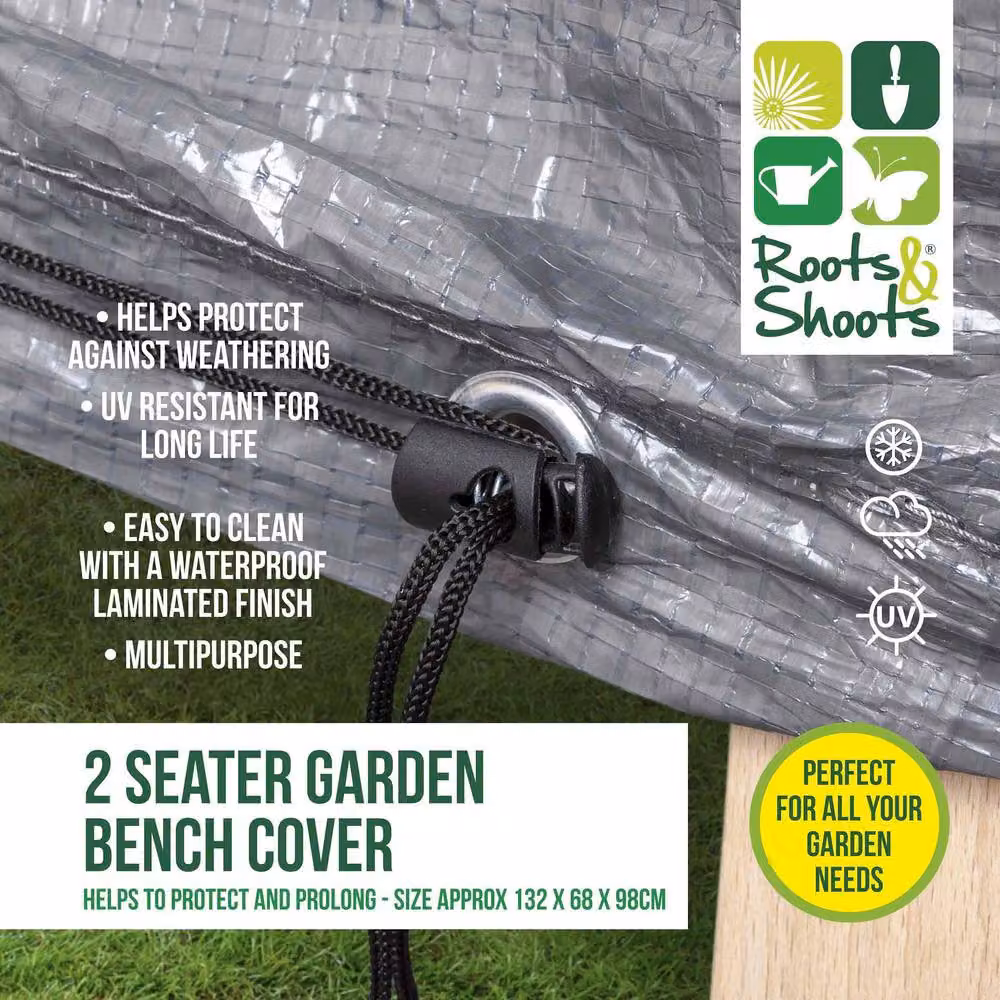 VFM e-Store Waterproof Grey 2-Seater Garden Bench Cover – 3