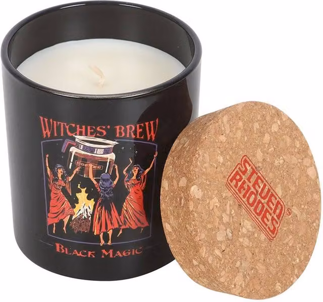 Steven Rhodes Witches Brew Oat Milk Latte Scented Candle in True Black