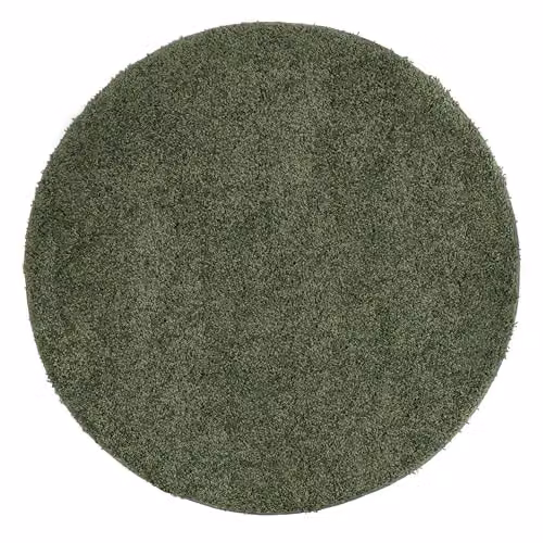 THE RUGS My Mat Washable Non Slip Shaggy Round Rug in Green, Diameter: 100 cm – 5