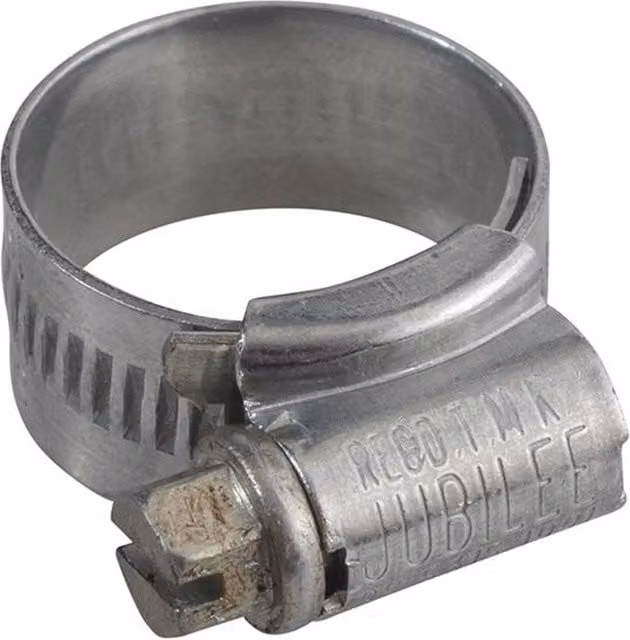 Jubilee Zinc Plated Steel Hose Clip in Metallic Silver – 1