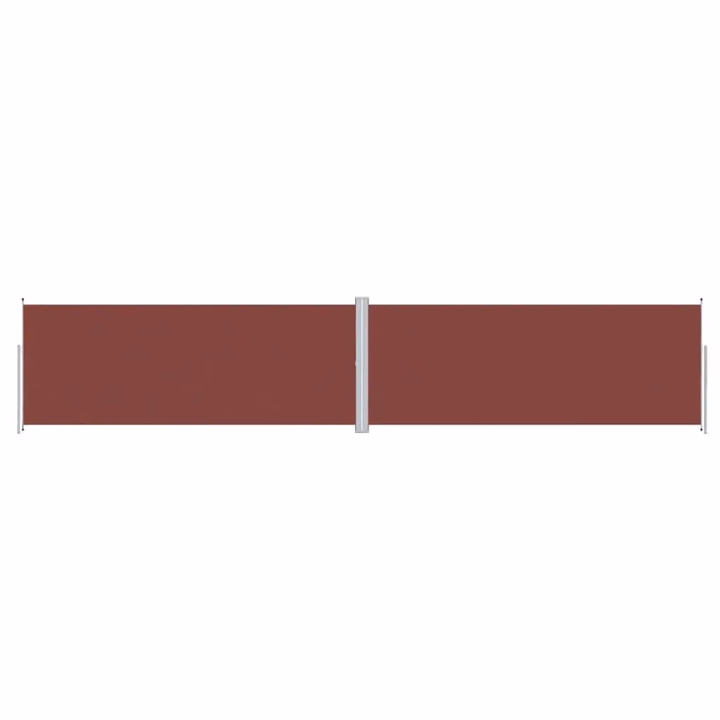 Berkfield Home Retractable Brown Polyester Roller Side Awning W: 1000 cm, H: 200 cm – 2