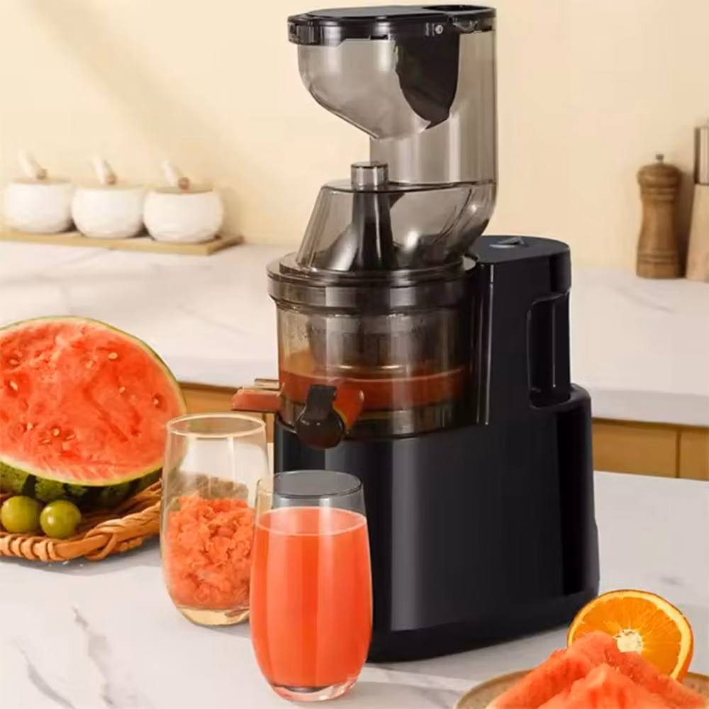 VOGREX Slow Masticating Electric Juicer with Pulp Cup in Black – 4