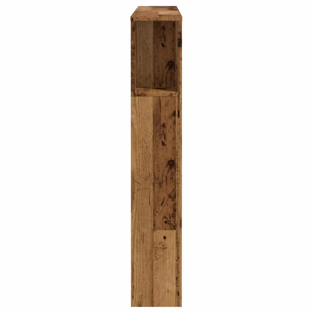Berkfield Home Headboard Cabinet in Old Wood Brown, W: 120 cm, D: 19 cm, H: 104.5 cm – 4