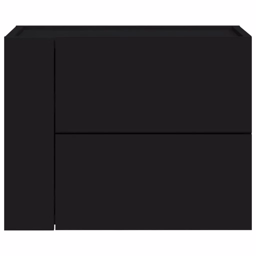 Berkfield Home Wall-mounted Bedside Cabinets, 2 Pack, Black, W: 45 cm, D: 30 cm, H: 35 cm – 3