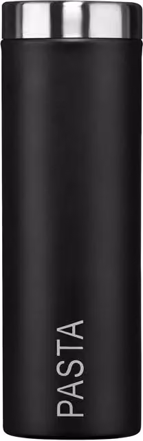 Premier Housewares Liberty Black Enamel Pasta Canister with Silver Stainless Steel Lid, H: 29 cm, W: 10 cm, D: 10 cm – 6